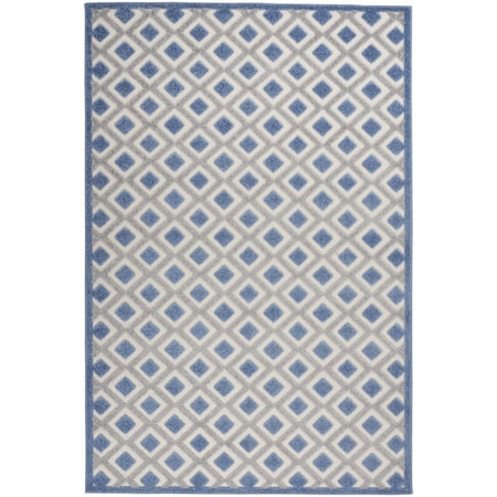 Palacedesigns 6 x 9 ft. Blue & Gray Indoor & Outdoor Area Rug PA3640616